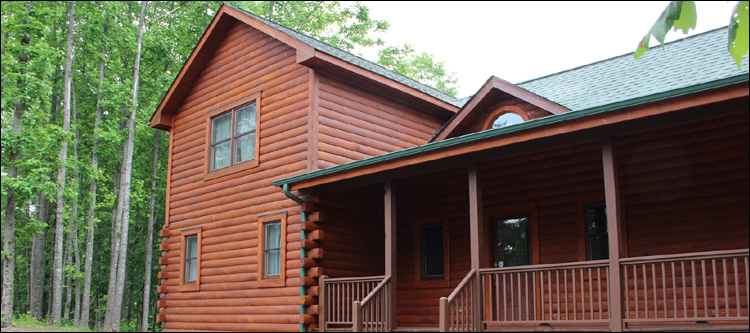 Log Home Staining in Akron, Ohio